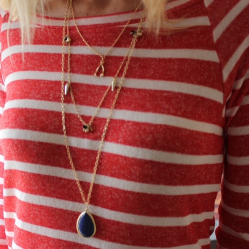 ‼️CLEARANCE‼️Layered Gold Tone Wishbone Necklace